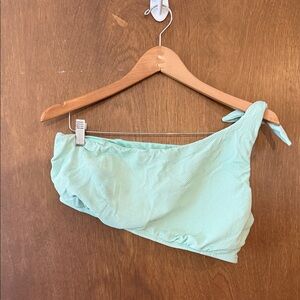 Time and Tru Mint Textured Swim Off Shoulder Top and Bottoms